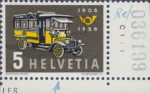 Switzerland 1956 post bus postage stamp retouching 1 in 1956