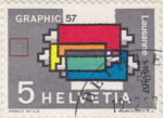 Switzerland 1957 postage stamp Graphic error