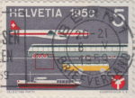 Switzerland 1959 postage stamp Transport House Lucerne retouching