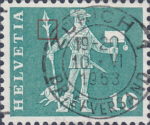 Switzerland Messenger Schwyz postage stamp type 1