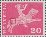 Switzerland postilion on horseback postage stamp type 2