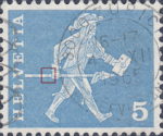 Switzerland postage stamp Messenger Fribourg postage stamp roll type