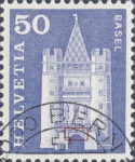 Switzerland Spalen Gate Basel postage stamp type 2