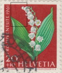 Switzerland 1961 Pro Juventute postage stamp retouching