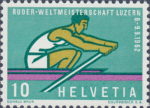 Switzerland 1962 rowing postage stamp type 1