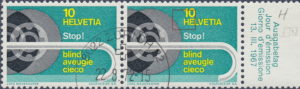 Switzerland 1967 postage stamp retouching