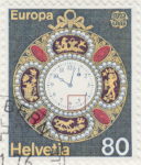 Switzerland 1976 Europa postage stamp plate flaw.
