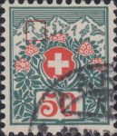 Switzerland postage due stamp plate flaw avalanche
