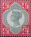 Great Britain 1887 Victoria Jubilee postage stamp variety