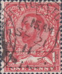 Great Britain 1911 1 penny postage stamp type I die A
