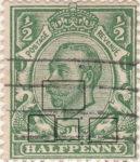 Great Britain 1912 half penny postage stamp type 2