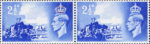 Great Britain 1948 Liberation of Channel Islands postage stamp flaw damaged crown
