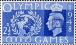 Great Britain 1948 Olympic Games postage stamp flaw earring