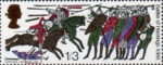 Great Britain 1966 Battle of Hastings postage stamp club plate flaw
