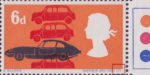 Great Britain 1966 British cars postage stamp plate flaw LTD