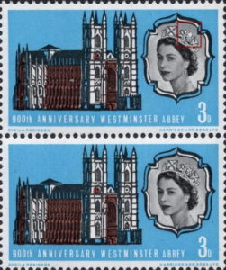 Great Britain 1966 Westminster Abbey postage stamp plate flaw