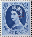 Great Britain Wilding postage stamp plate flaw spot on hair