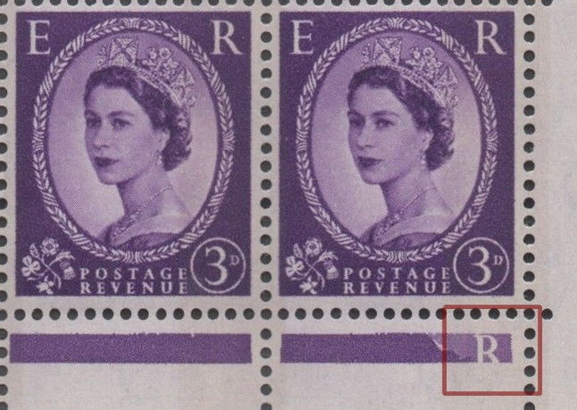 GB UK 18P BUTTERFLY STAMP ERROR QUEEN GOLDEN HEAD SHIFTED MINT NH STAMPS  RARE $$