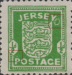 German occupation of Britain postage stamp Jersey plate flaw