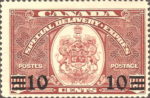 Canada 1939 special delivery stamp short canceling bar