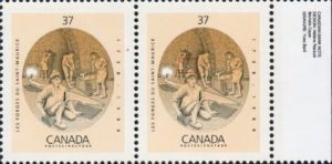 Canada 1988 forges of Saint-Maurice postage stamp flaw