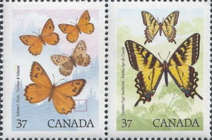 Canada 1988 Entomology postage stamp flaw