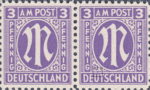 Germany allied occupation postage stamp plate flaw