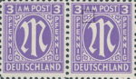 Germany 1945 AM POST stamp plate flaw