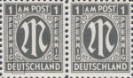 Anglo-American occupation of Germany postage stamp flaw