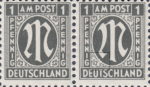 American British zone postage stamp plate flaw