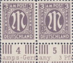 Anglo-American military occupation of Germany postage stamp flaw