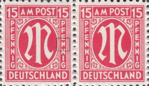 Allied occupation of Germany postage stamp variety