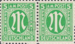 Allied occupation of Germany postage stamp plate flaw