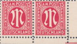 1945 occupation of Germany postage stamp plate flaw