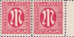 American printed postage stamp for Germany with plate flaw