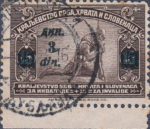 Yugoslavia 1922 postage stamp overprint flaw damaged n