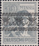 Germany 1948 pictorial issue inverted post horn overprint