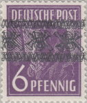 Germany 1948 pictorial issue double inverted post horn overprint