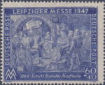 Germany 1947 Leipzig Spring Fair postage stamp plate flaw 942I