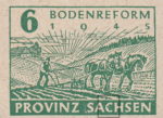 Provinz Sachsen Bodenreform 1945 postage stamp constant variety