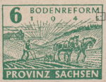 Provinz Sachsen Bodenreform 1945 postage stamp variety