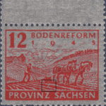 Briefmarke Plattenfehler Provinz Sachsen Bodenreform 1945