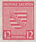 SBZ Provinz Sachsen Provinzwappen 1945 briefmarke plattenfehler