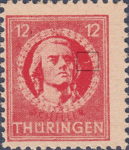 Thuringen Friedrich Schiller postage stamp flaw