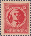Germany Thuringia Friedrich Schiller postage stamp constant flaw
