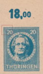 Thurinen Johann Wolfgang von Goethe stamp flaw