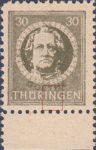 Germany Thuringia Goethe stamp plate flaw