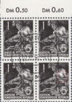 GDR 5 year plan postage stamp plate flaw nipple