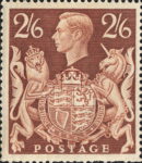 GB 1939 postage stamp plate flaw gashed crown