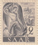 Saar miner postage stamp